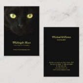 Cartes de visite de chat noir (Devant / Derrière)