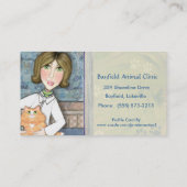 Cartes de visite de chat persan de vétérinaire et (Dos)