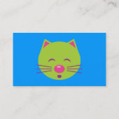 Cartes de visite de Chat Vert Sleepy (Dos)
