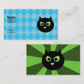 Cartes de visite de chats noirs (Devant / Derrière)