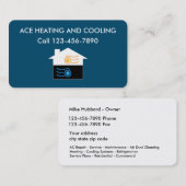 Cartes de visite de chauffage et de (Devant / Derrière)