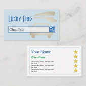 Cartes de visite de chauffeur "de découverte (Devant / Derrière)