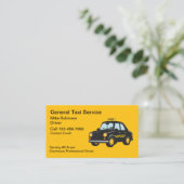 Cartes de visite de chauffeur de taxi simple génér (Debout devant)
