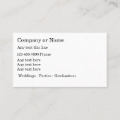 Cartes de visite de chauffeur Limo Classy (Dos)