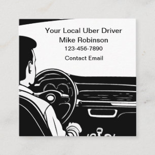 Cartes de visite de chauffeur Uber local simple th