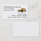 Cartes de visite de chauffeurs de taxi rétro (Devant / Derrière)