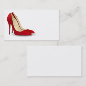 CARTES DE VISITE DE CHAUSSURES ROUGES À HAUT NIVEA (Devant / Derrière)
