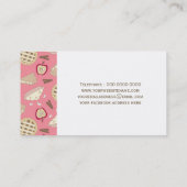 Cartes de visite de chef de pâtisserie d'amusement (Dos)