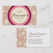 Cartes de visite de chef de pâtisserie d'amusement (Devant / Derrière)