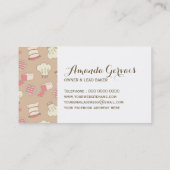 Cartes de visite de chef de pâtisserie d'amusement (Dos)