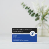 Cartes de visite de chenil d'animal familier (Debout devant)