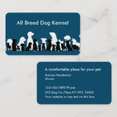 Cartes de visite de chenil de chien (Devant / Derrière)