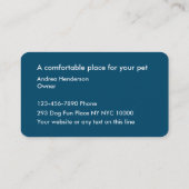 Cartes de visite de chenil de chien (Dos)