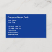 Cartes de visite de chercheur privé (Dos)