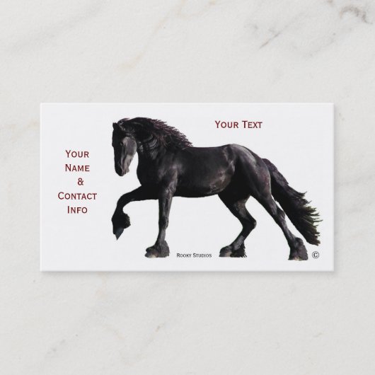 Cartes de visite de cheval (Devant)