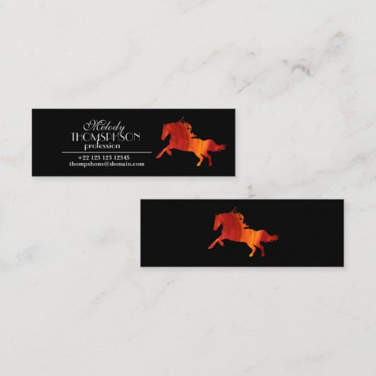 Cartes de visite de cheval (Devant / Derrière)