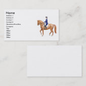 Cartes de visite de cheval de dressage (Devant / Derrière)