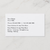 Cartes de visite de cheveux de beauté (Dos)