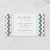 Cartes de visite de Chevron de gris bleu rétros (Dos)