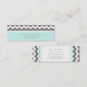 Cartes de visite de Chevron de gris bleu rétros (Devant / Derrière)