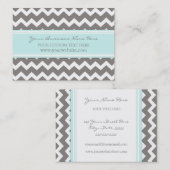 Cartes de visite de Chevron de gris bleu rétros (Devant / Derrière)
