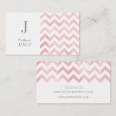 Cartes de visite de chevron de monogramme (Devant / Derrière)