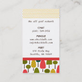 Cartes de visite de Chick Talk (Dos)