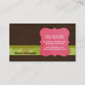 Cartes de visite de chickadee (Dos)