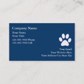 Cartes de visite de chien (Dos)