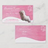 Cartes de visite de chien : : Chiot maltais (Devant / Derrière)