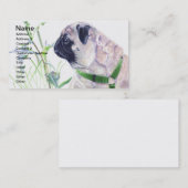 Cartes de visite de chien de carlin (Devant / Derrière)