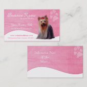Cartes de visite de chien : : Yorkshire Yorkie (Devant / Derrière)