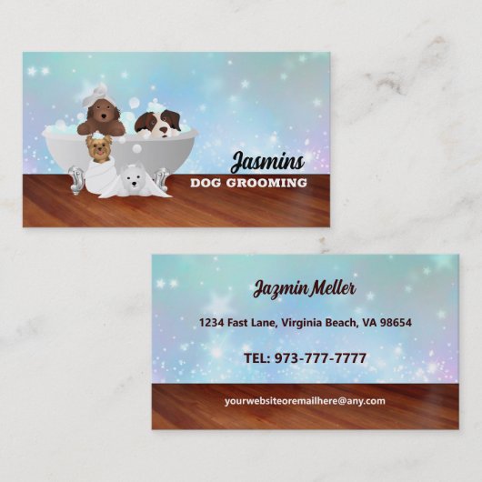 Cartes de visite de chiens (Devant / Derrière)