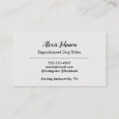 Cartes de visite de chiens (Dos)