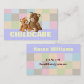 Cartes de visite de Childcare (Devant / Derrière)