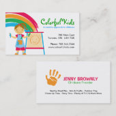 Cartes de visite de Childcare d'amusement (Devant / Derrière)