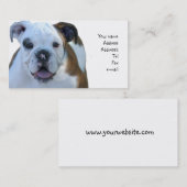 Cartes de visite de chiot de bouledogue (Devant / Derrière)
