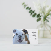 Cartes de visite de chiot de bouledogue (Debout devant)