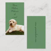 Cartes de visite de chiot de Labrador (Devant / Derrière)