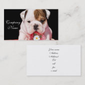 Cartes de visite de chiot du bouledogue de (Devant / Derrière)