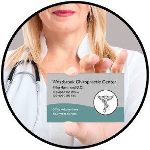 Cartes de visite de chiropracteur moderne