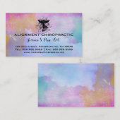 Cartes de visite de chiropractie d'aquarelle (Devant / Derrière)