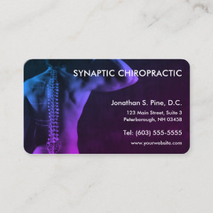 Cartes de visite de chiropractie de chiroprakteur