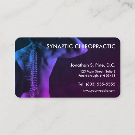 Cartes de visite de chiropractie de chiroprakteur (Devant)