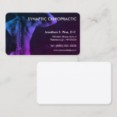 Cartes de visite de chiropractie de chiroprakteur (Devant / Derrière)