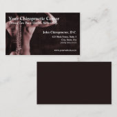 Cartes de visite de chiropractie de chiroprakteur (Devant / Derrière)