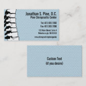Cartes de visite de chiropractie d'épine (Devant / Derrière)