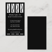 Cartes de visite de chiropractie (noir) (Devant / Derrière)