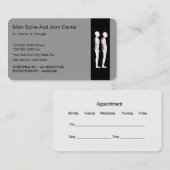 Cartes de visite de chiroprakteur (Devant / Derrière)