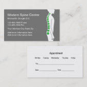 Cartes de visite de chiroprakteur (Devant / Derrière)